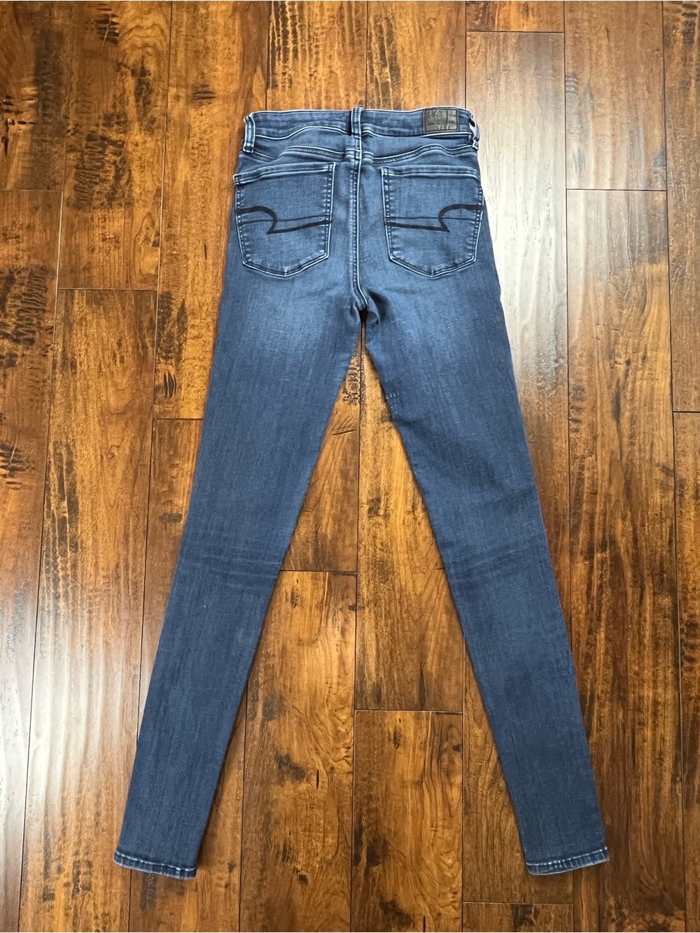 American Eagle Super Stretch Hi-Rise Jegging Blue Denim Women's Size 6 X-Long. - Picture 12 of 14